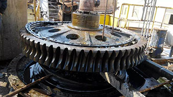 矿山浓缩机现场检修